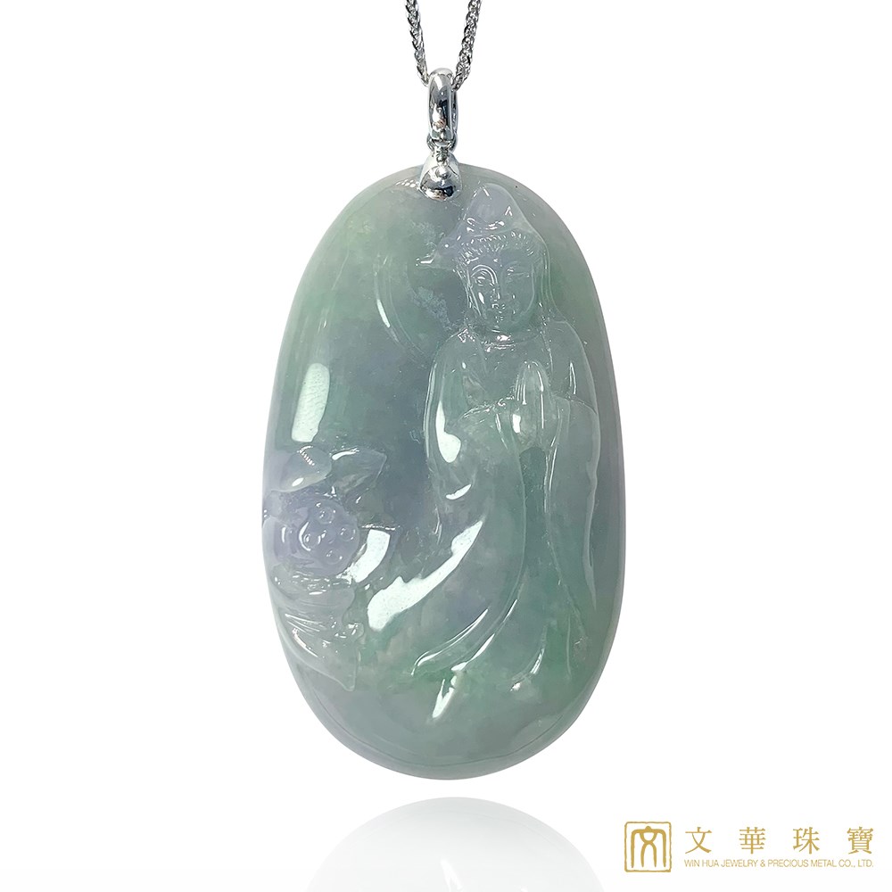 厚料春帶財觀音玉牌(已售出)