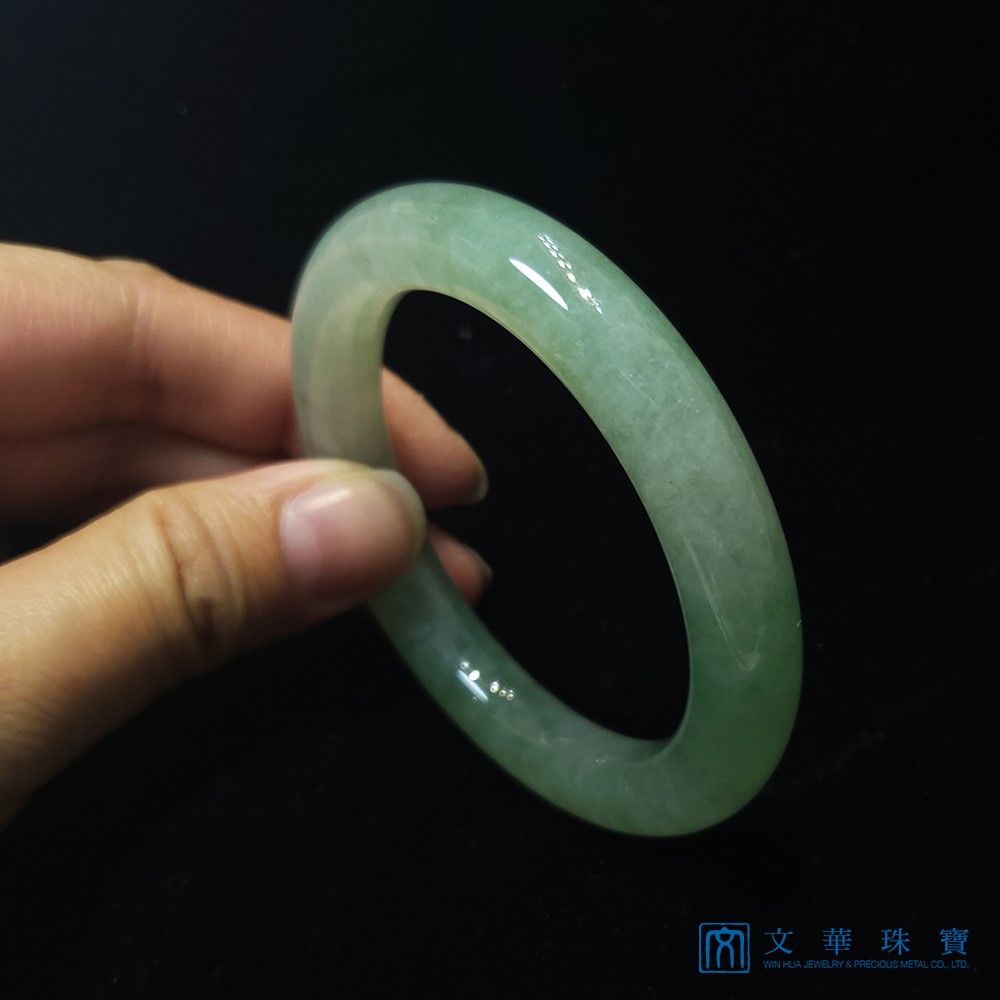 冰果綠圓骨鐲 18圍