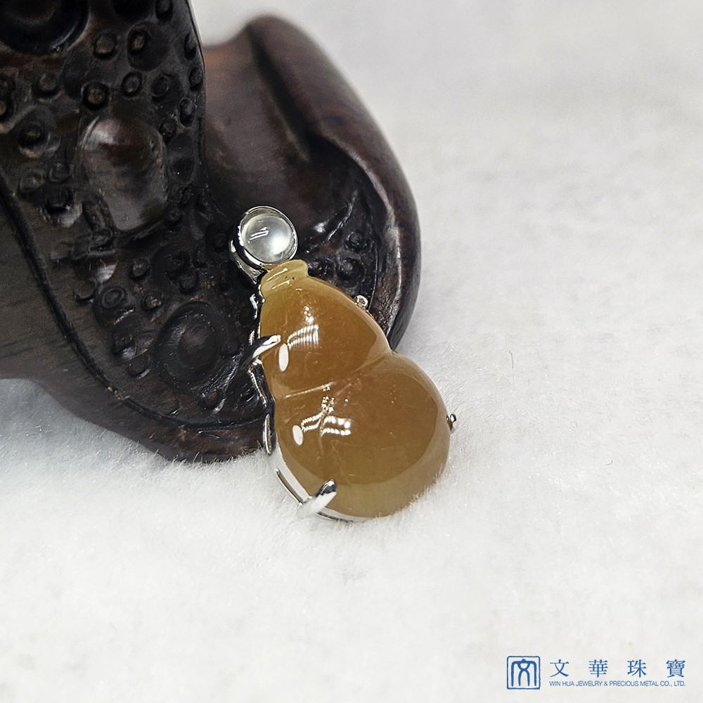 黃翡福祿玉墜
