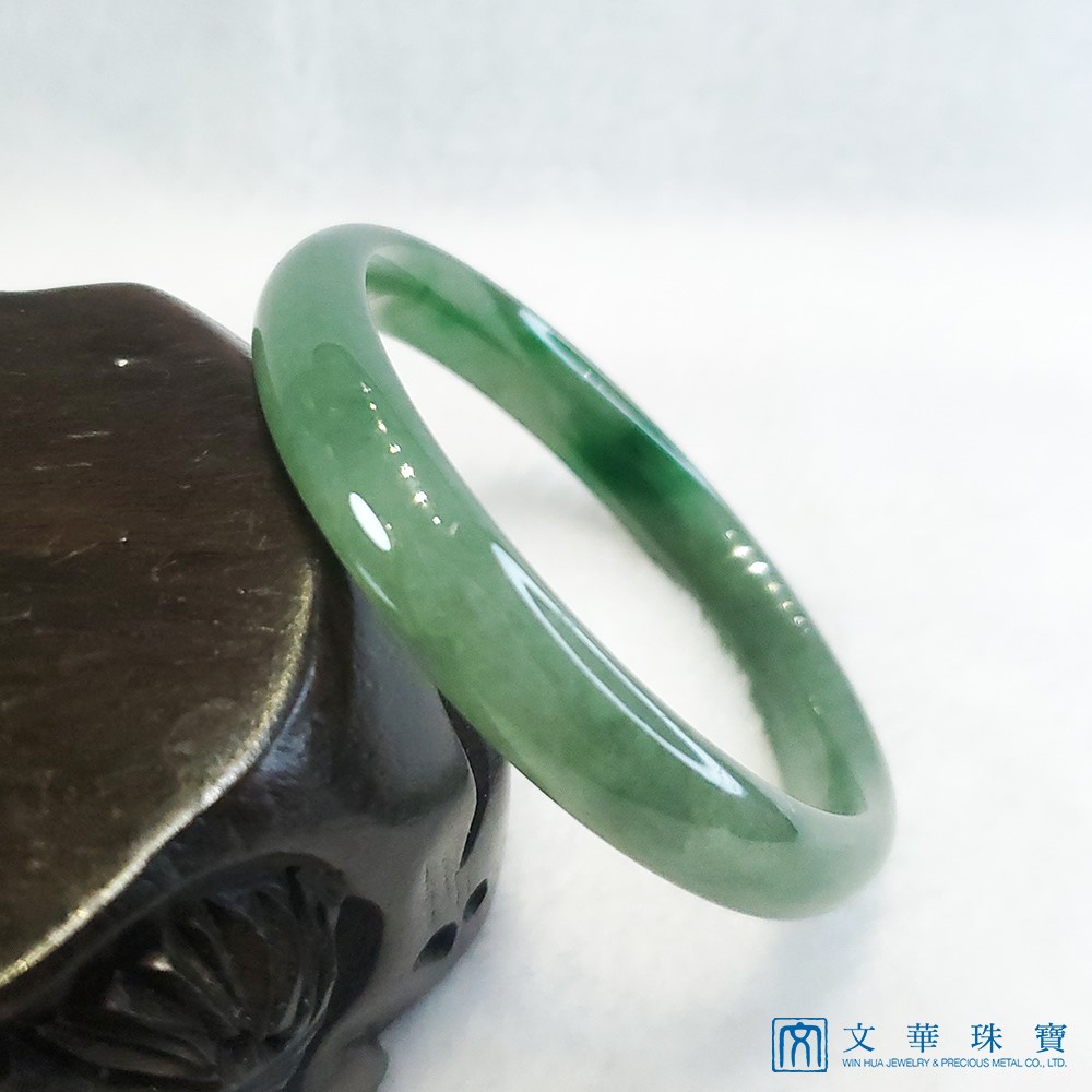 滿綠翡翠玉鐲 18圍