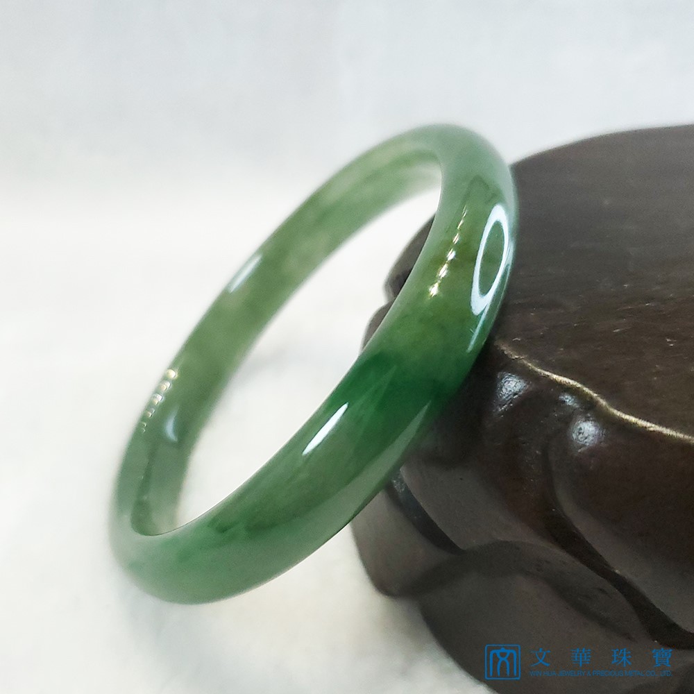 滿綠翡翠玉鐲 18圍