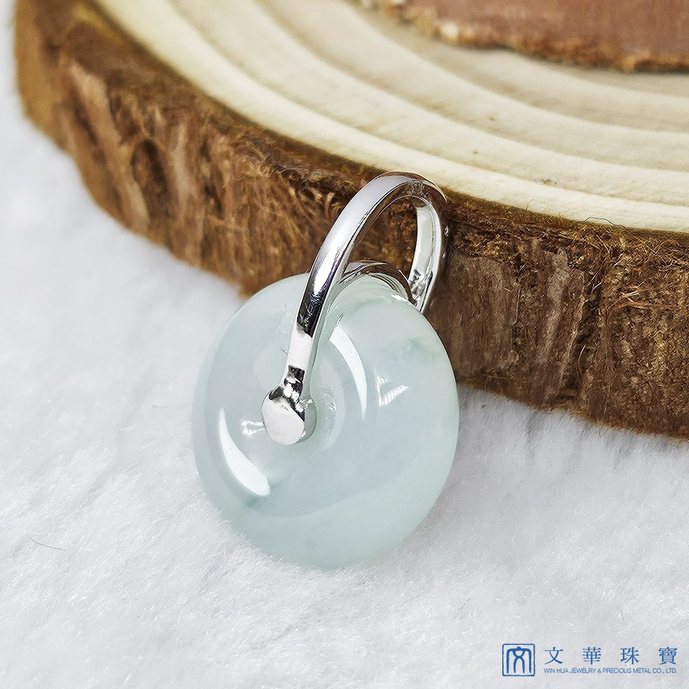 冰糯飄花小平安扣鑽墜 