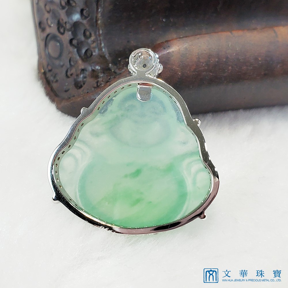 玻璃種芙蓉綠彌勒佛玉墜