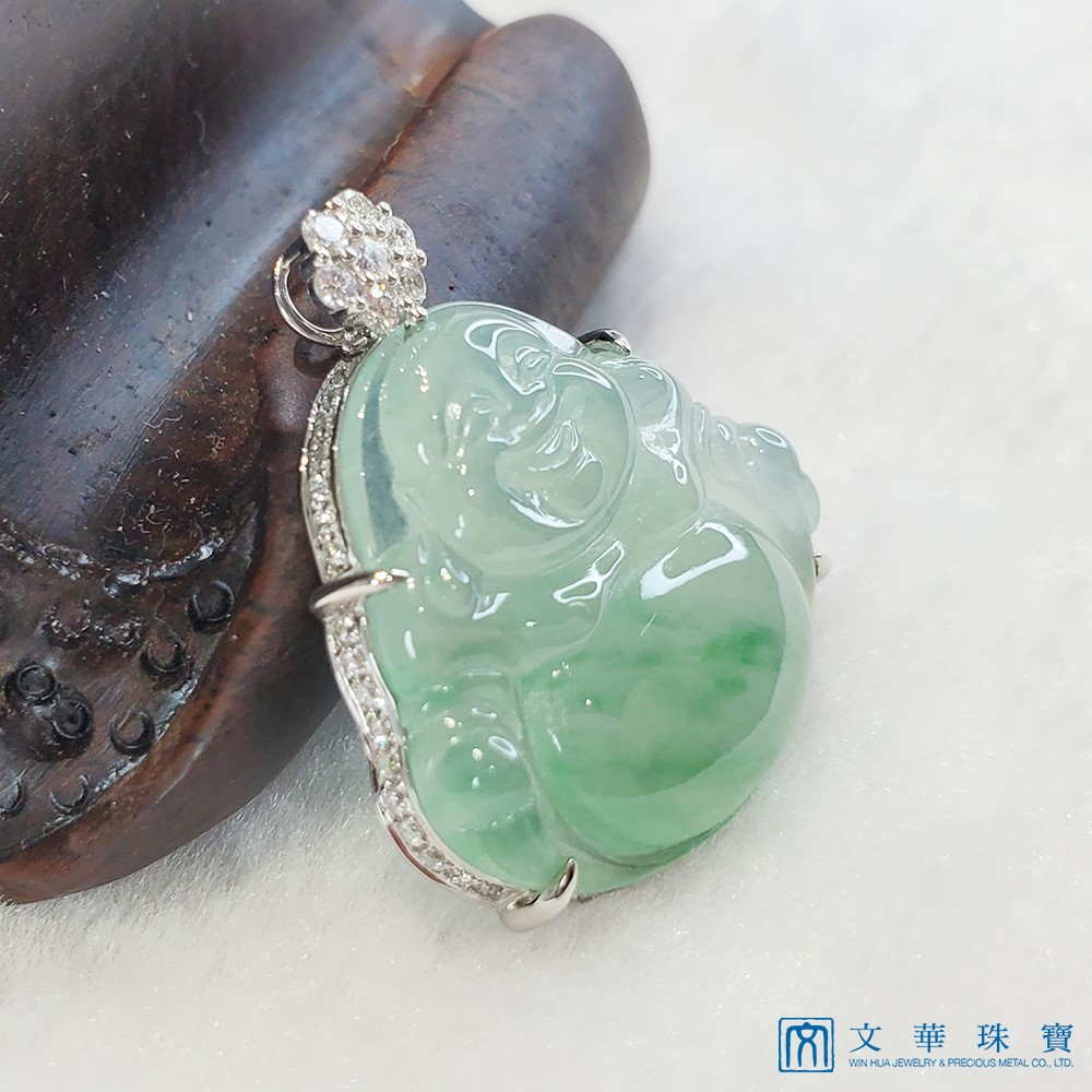 玻璃種芙蓉綠彌勒佛玉墜