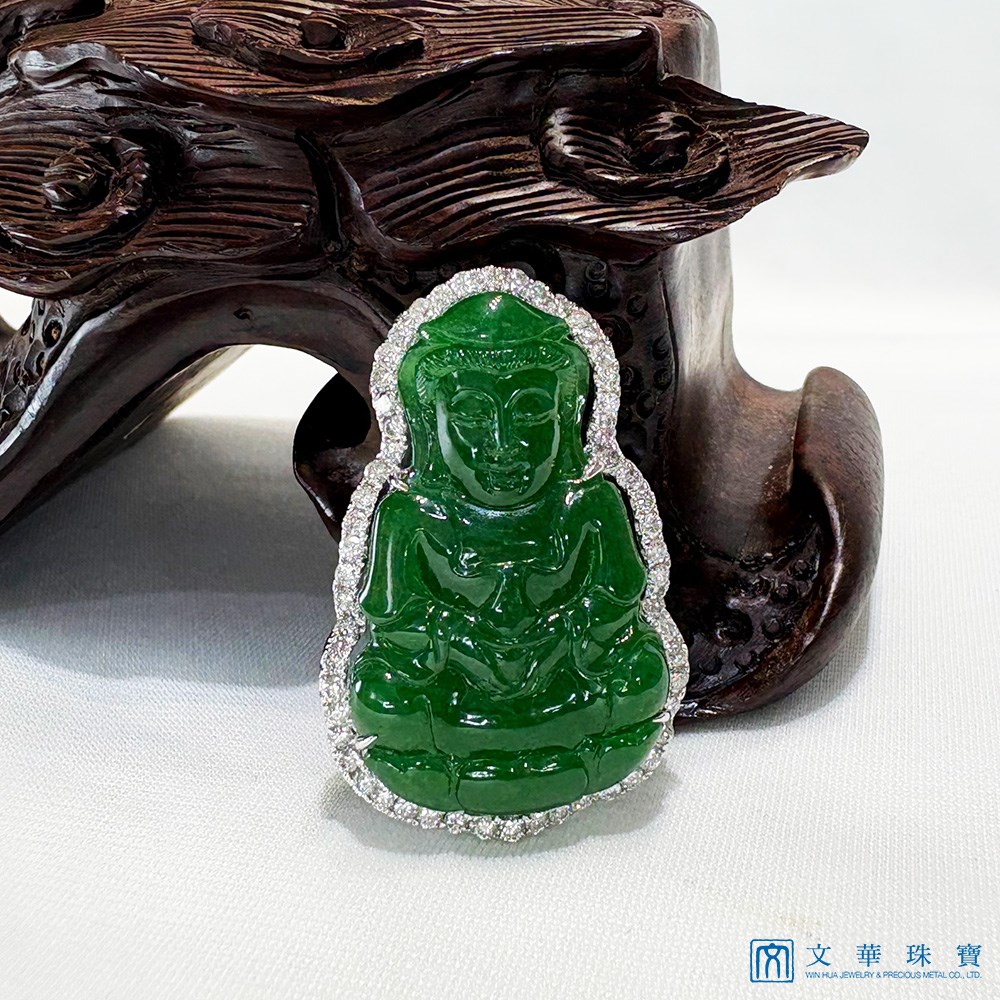 翡翠觀音玉墜