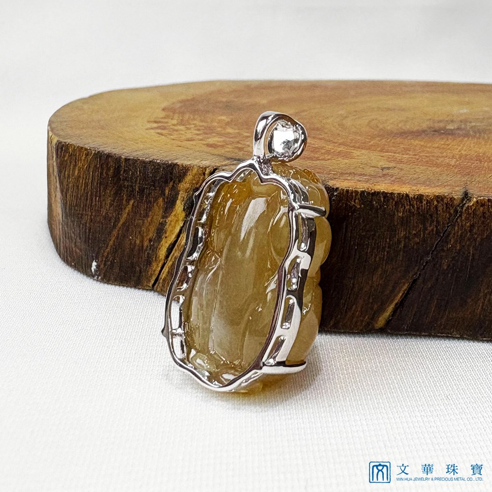 黃翡貔貅玉墜