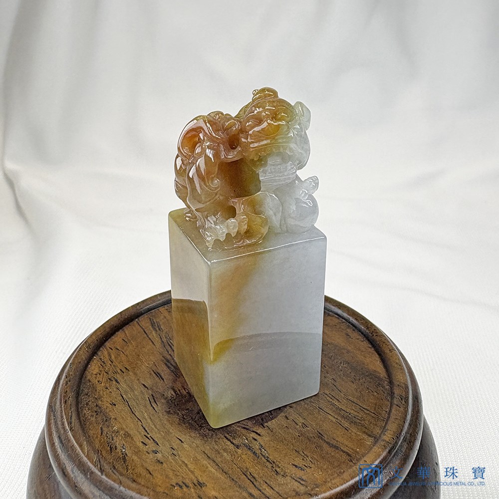 翡翠瑞金貔貅方印