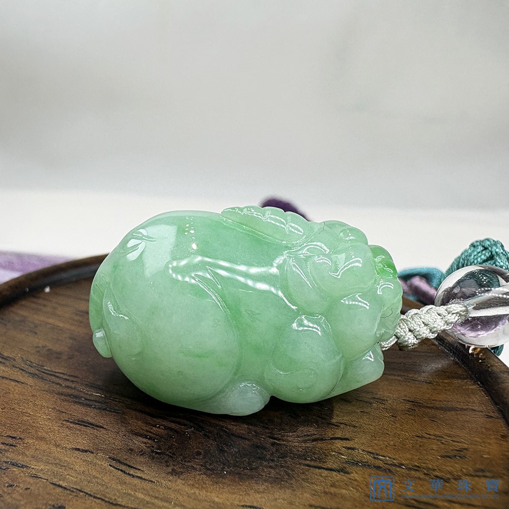 翡翠蘋果綠富貴貔貅 