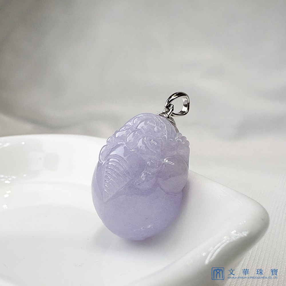 紫羅蘭圓滿財蟾翡翠玉墜