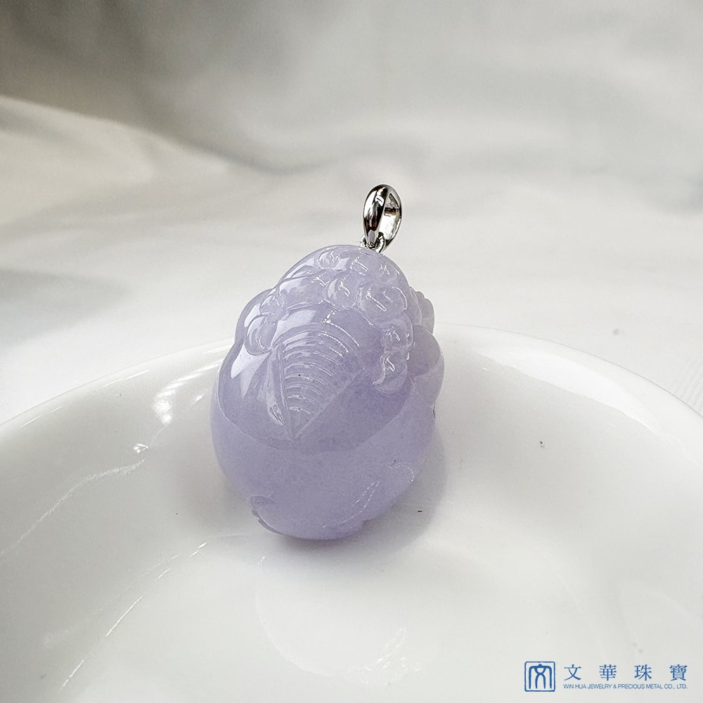 紫羅蘭圓滿財蟾翡翠玉墜