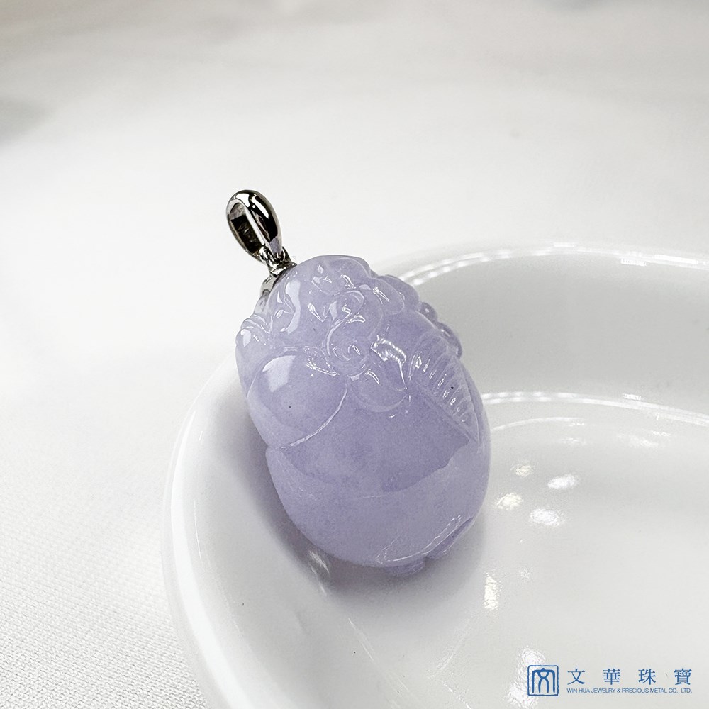 紫羅蘭圓滿財蟾翡翠玉墜