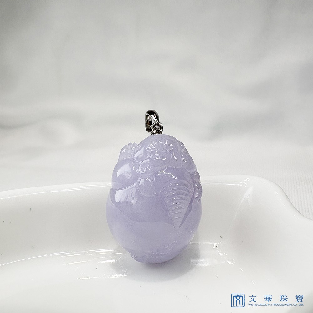 紫羅蘭圓滿財蟾翡翠玉墜