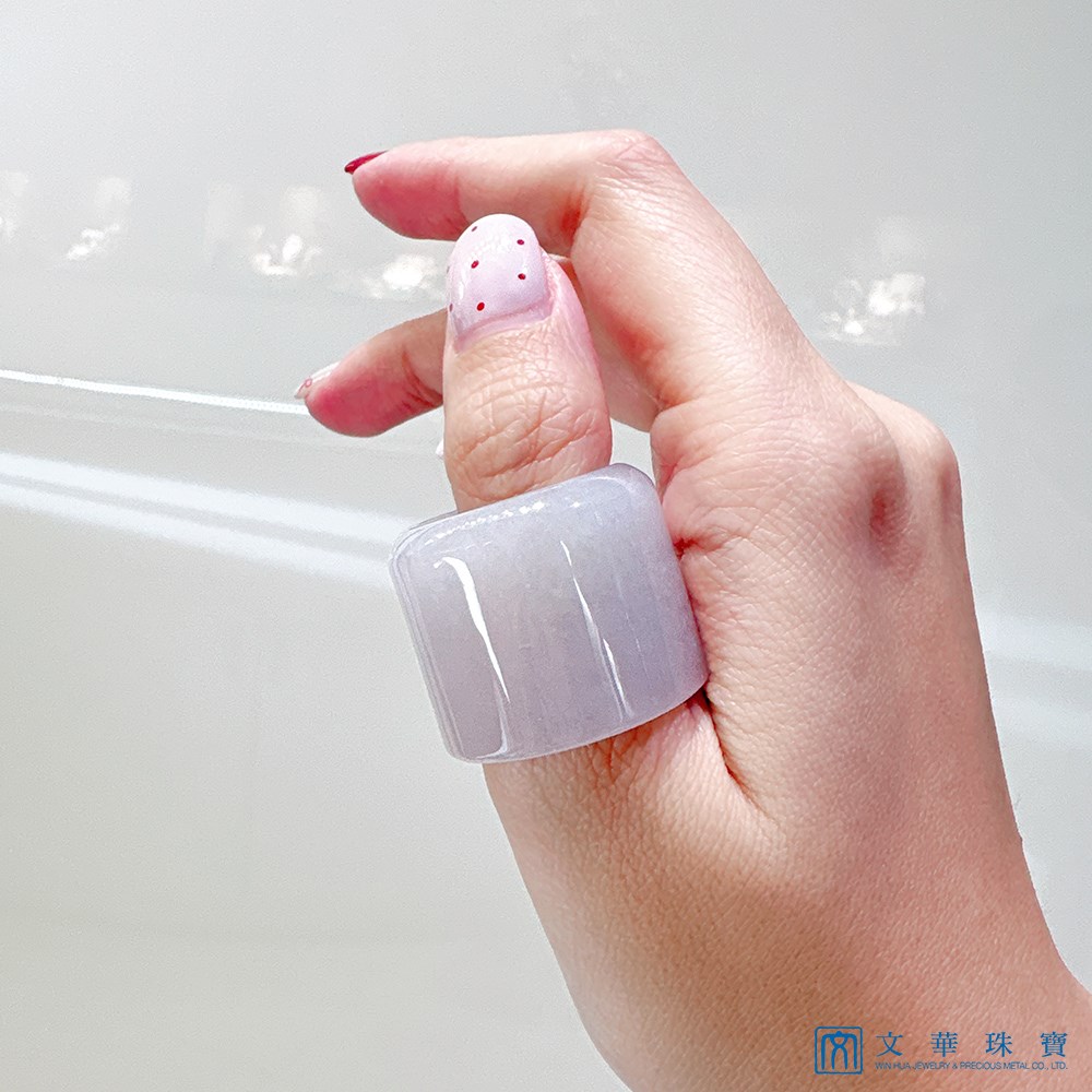 冰糯白月光扳指 國際圍約20圍