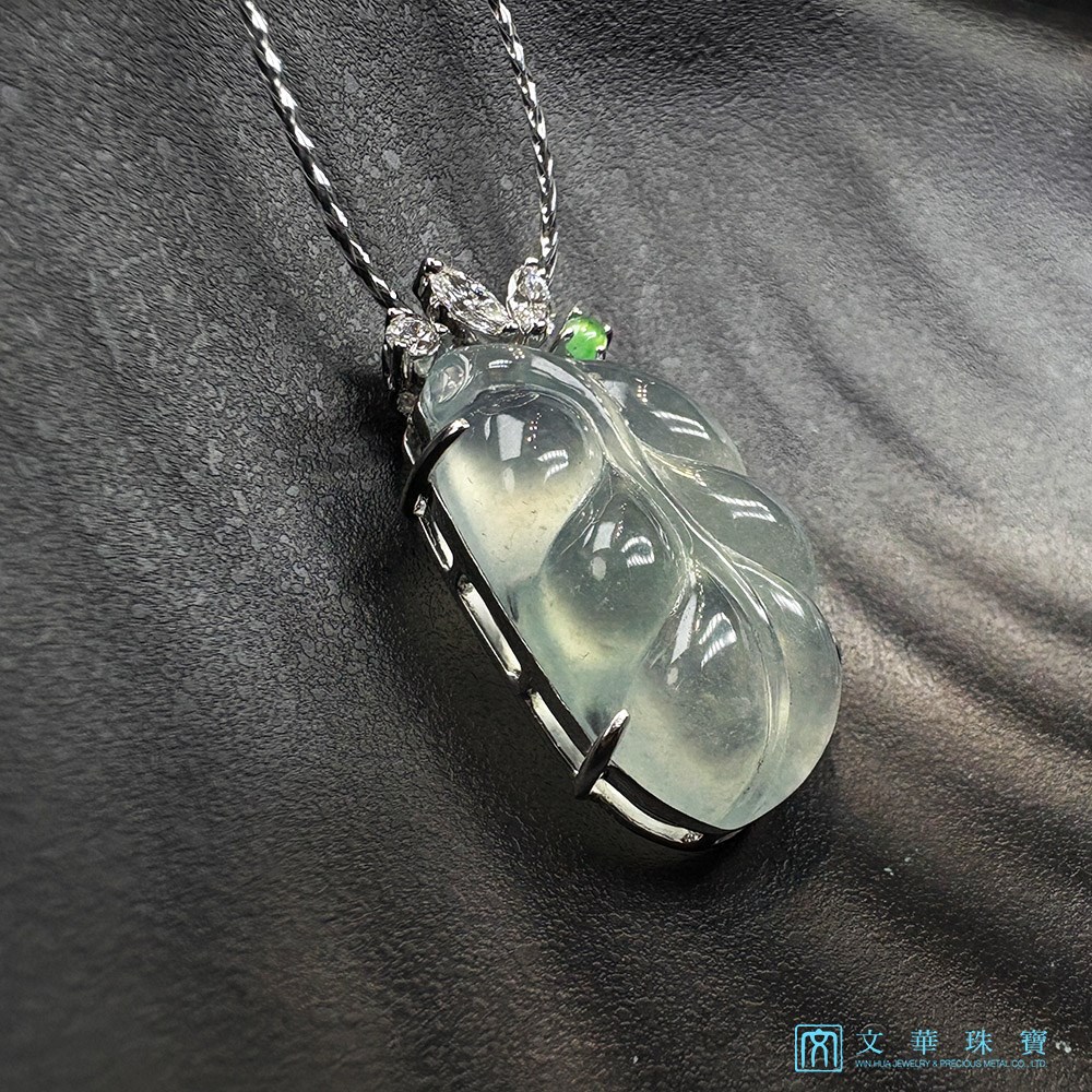 玻璃種玉葉墜子