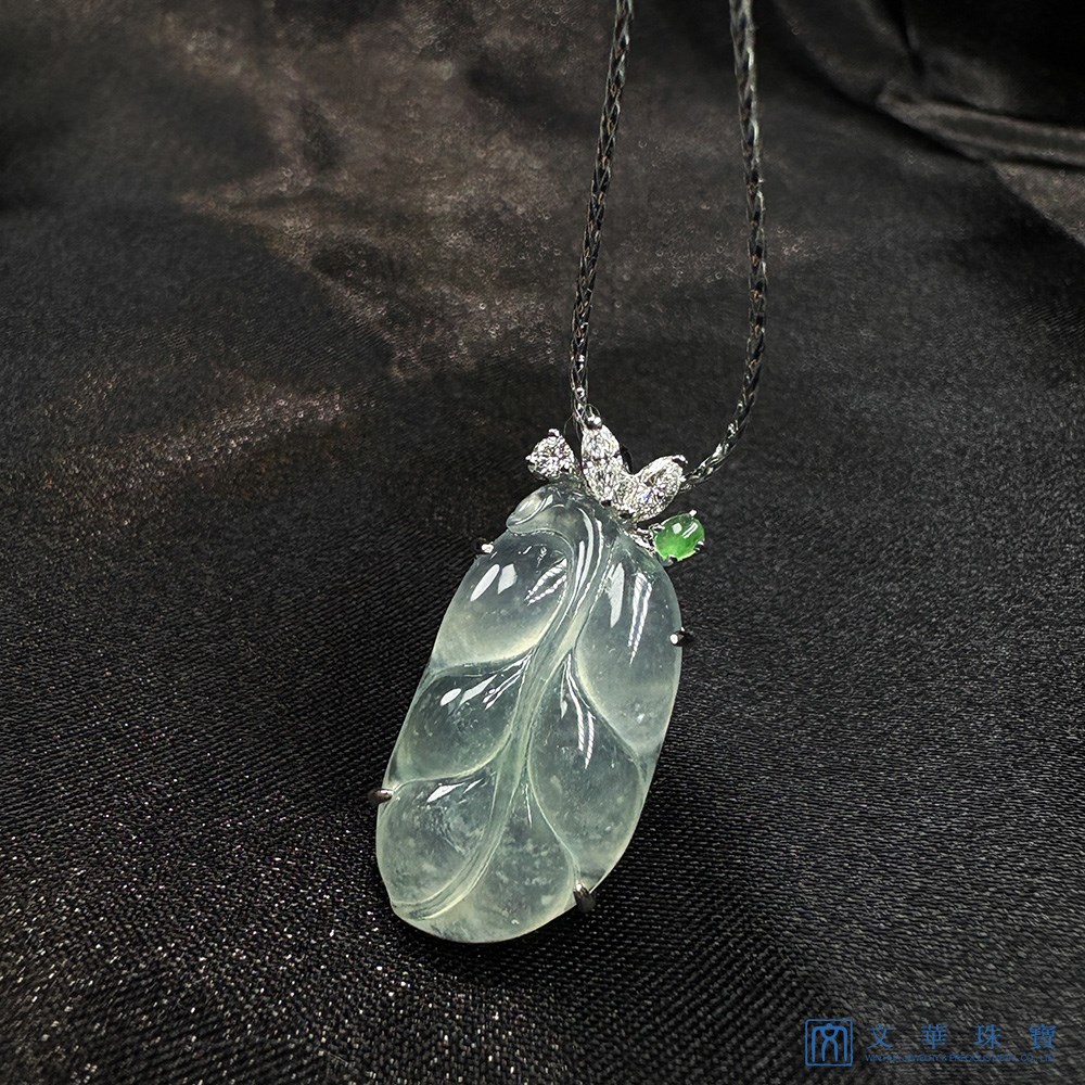 玻璃種玉葉墜子