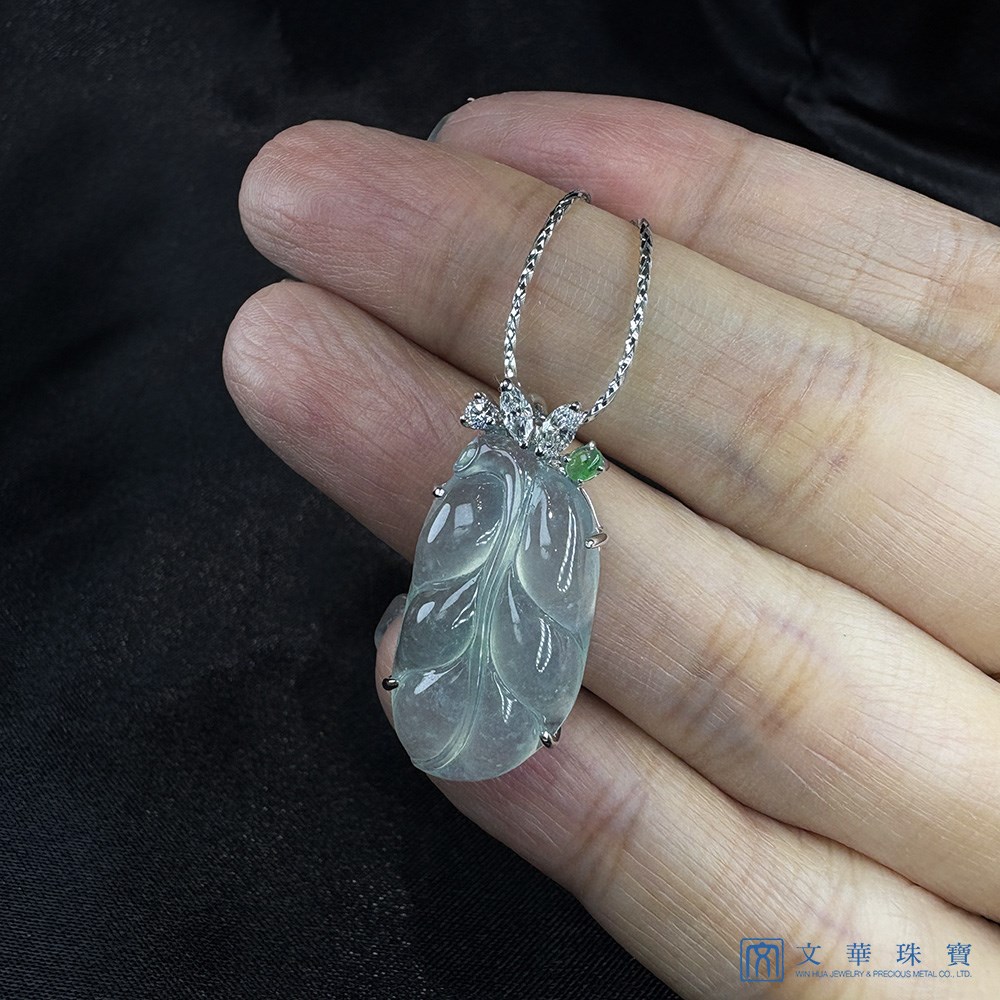 玻璃種玉葉墜子