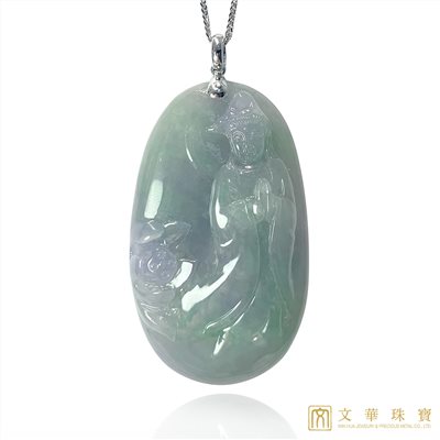 厚料春帶財觀音玉牌(已售出)