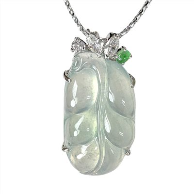 玻璃種玉葉墜子